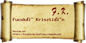 Fucskó Krisztián névjegykártya