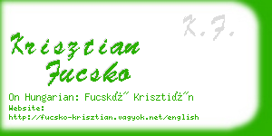 krisztian fucsko business card
